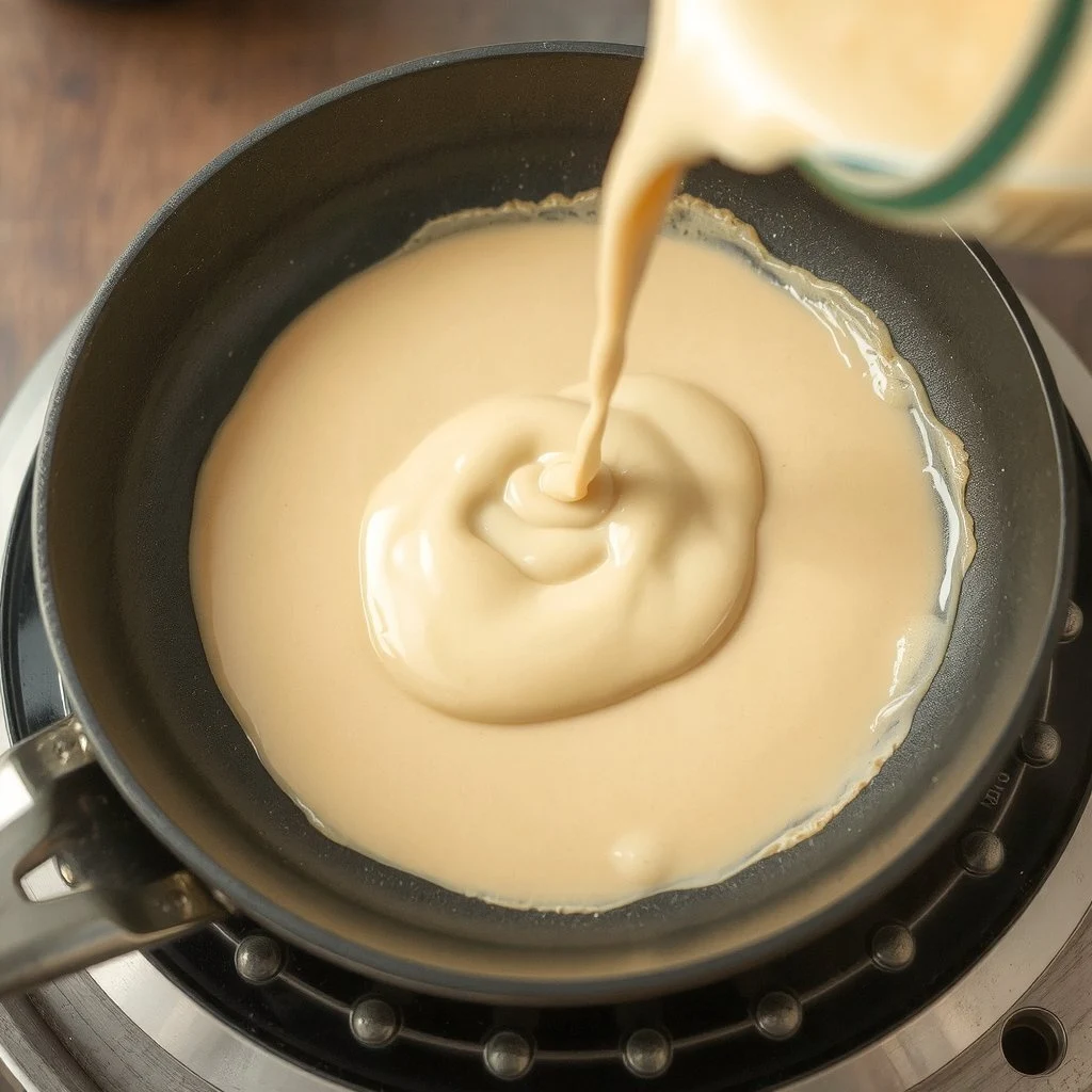 Crêpe en cuisson